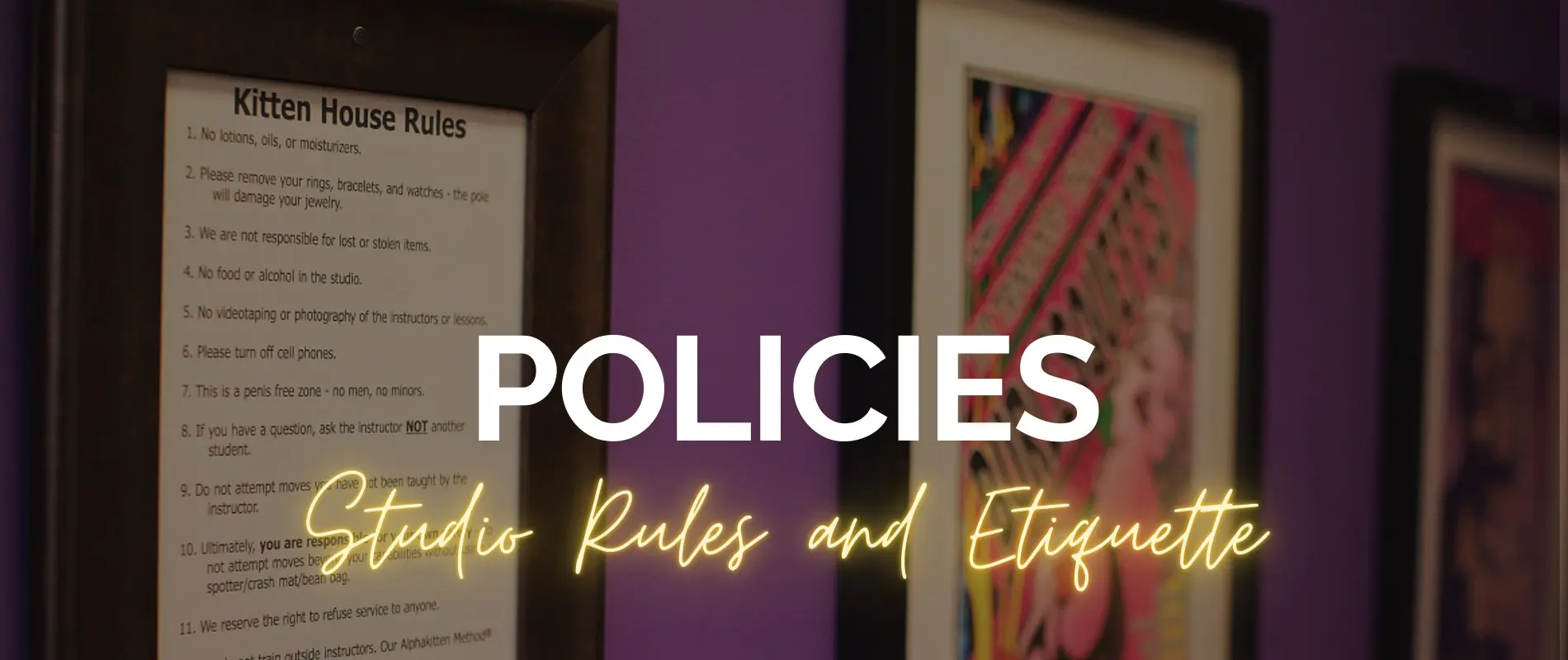 PoleKittens Fitness studio policies — Cincinnati's original pole dance studio