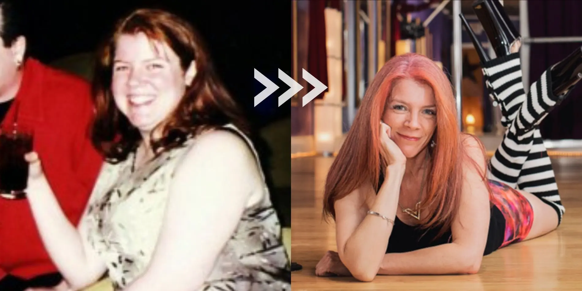 V's before and after — 200 pounds to 120